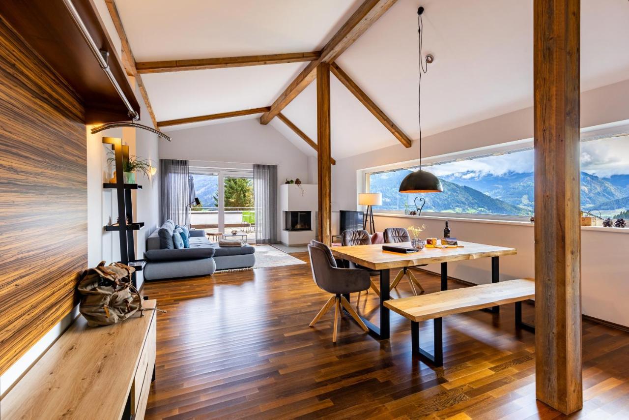 Der Sonnberg Alpinlodges - Apartments Mit Seeblick, Privater Sauna Und Self Check-In Zell am See Bagian luar foto